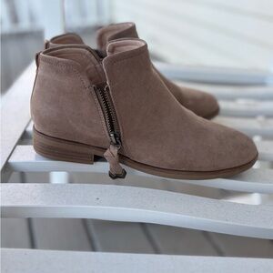 Dr. Scholl's Brown Ankle Booties with Side Zipper